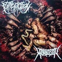 Музыкальный диск MORBIDITY/PUTREFACTION 'Imperishable Hits' (2019 Russian press, limited handnumbered edition 300 copies, IZOL 005-02, mint/mint, new) (CD)