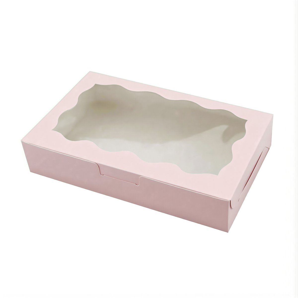 Кондитерская коробка с прозрачным окном из белого картона для печенья макаронов тартов набор из 50 штук