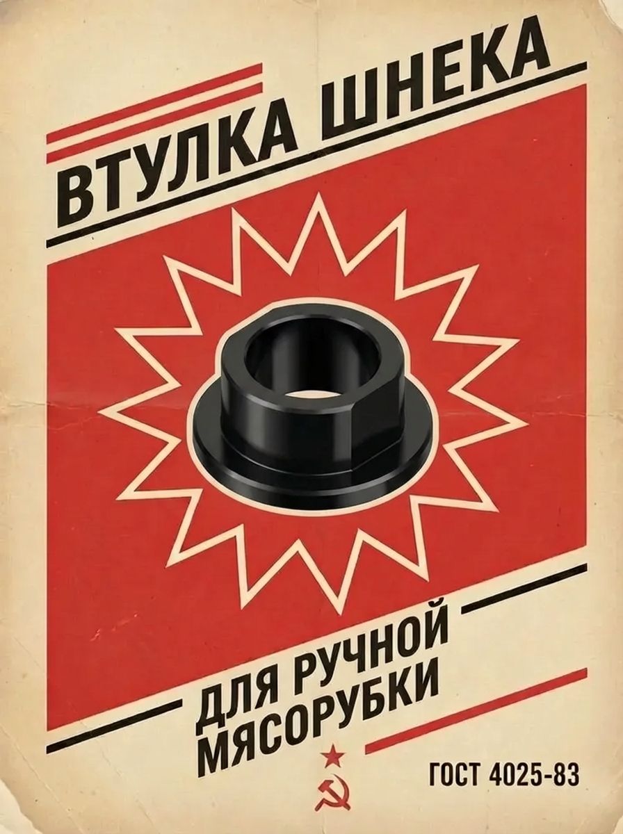 Втулка для ручной мясорубки (ГОСТ 4025-83) / Прокладка для ручной советской мясорубки