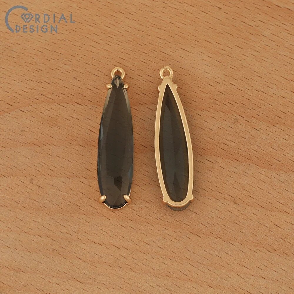 Cordial Design 30 шт. подвески из меди 8*33 мм Черный, Gray