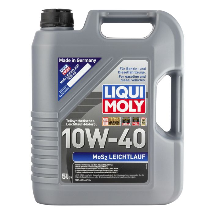 Полусинтетическое моторное масло Liqui Moly MoS2 Leichtlauf 10W-40, 5л