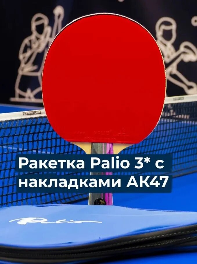 Ракетка для настольного тенниса PALIO 3*** AK47