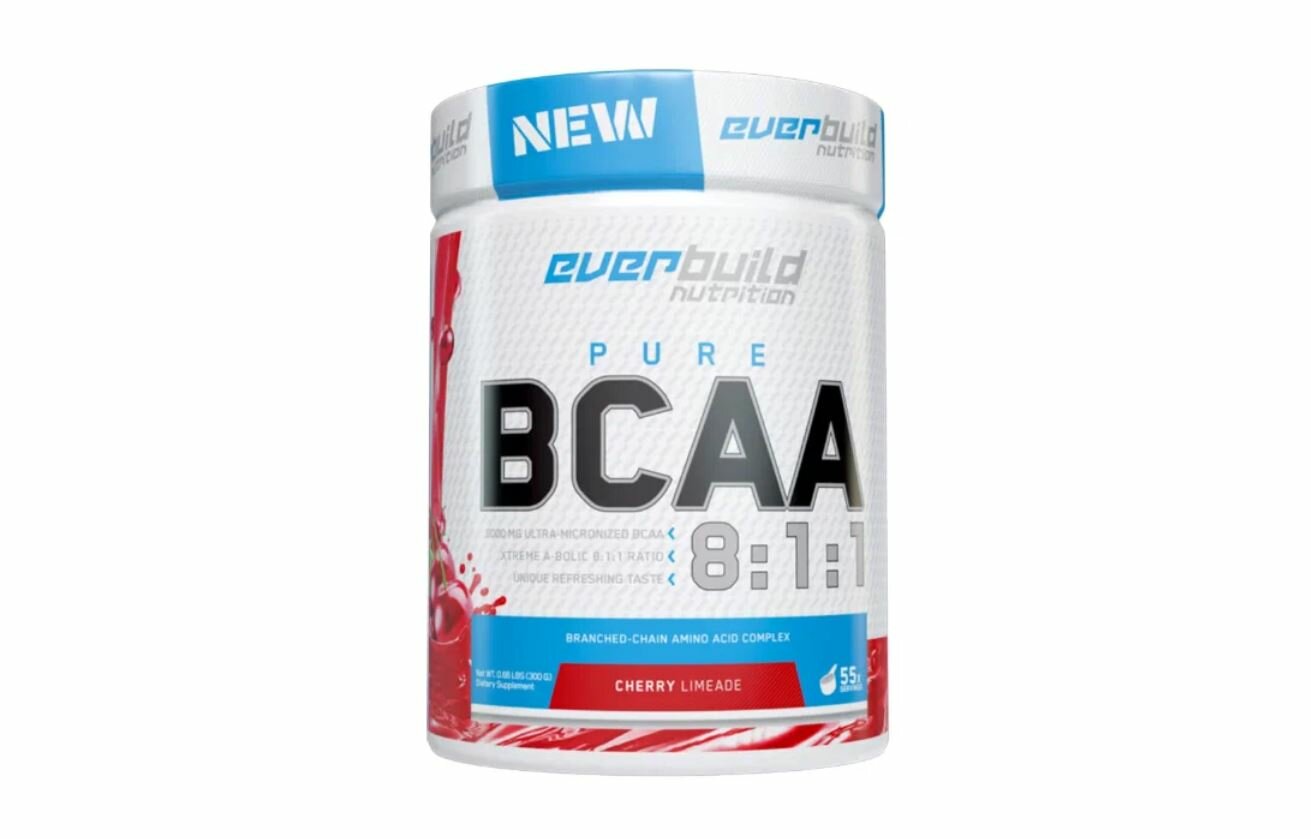Everbuild Nutrition, BCAA 8:1:1 300г (55порций) cherry limead
