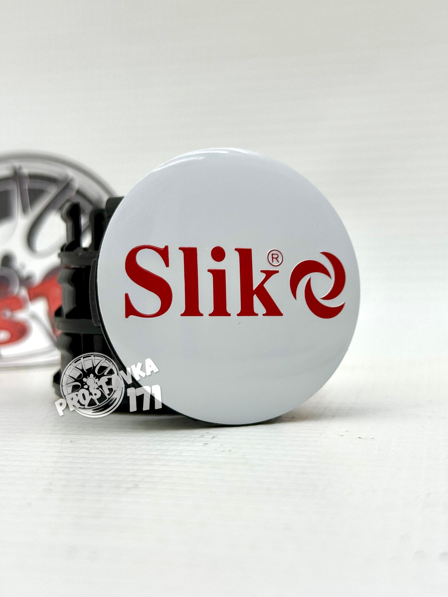 1шт Slik (White/Red) 56/51/12 (56ст) колпачок диска