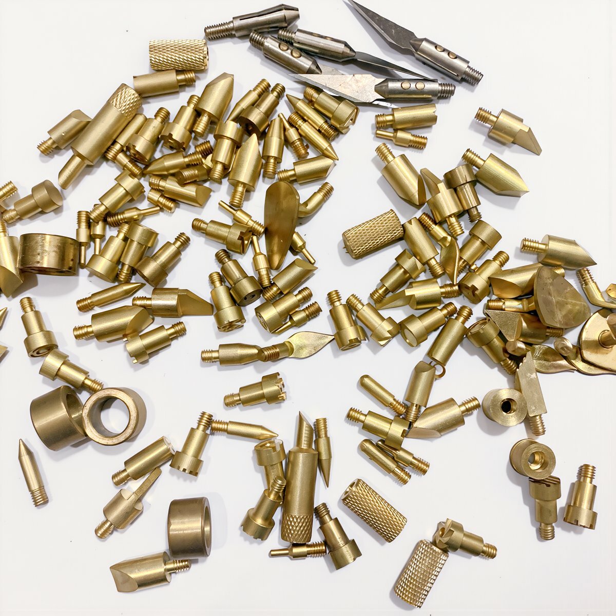 Набор латунных наконечников для паяльника 8 штук для выжигания по дереву стандартный универсальный совместимый с бытовыми паяльниками