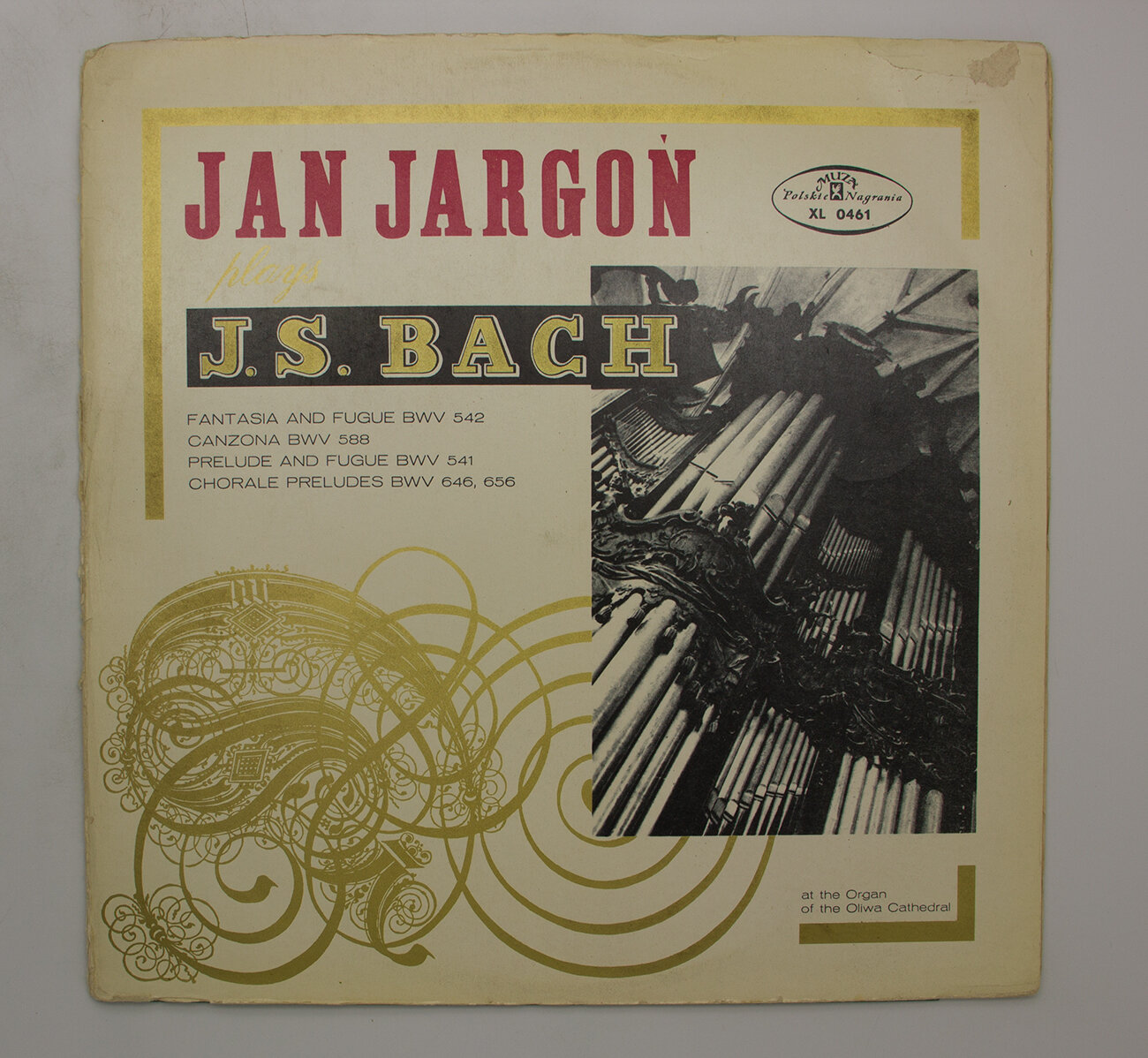 Виниловая пластинка Jan Jargo - Ян Жаргонь Играет И. С. Баха, 1xLP, EX