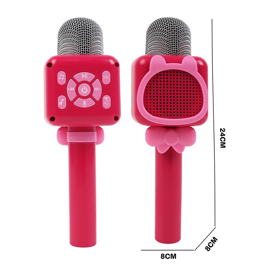 Микрофон Smiki Bluetooth с динамиком, розовый