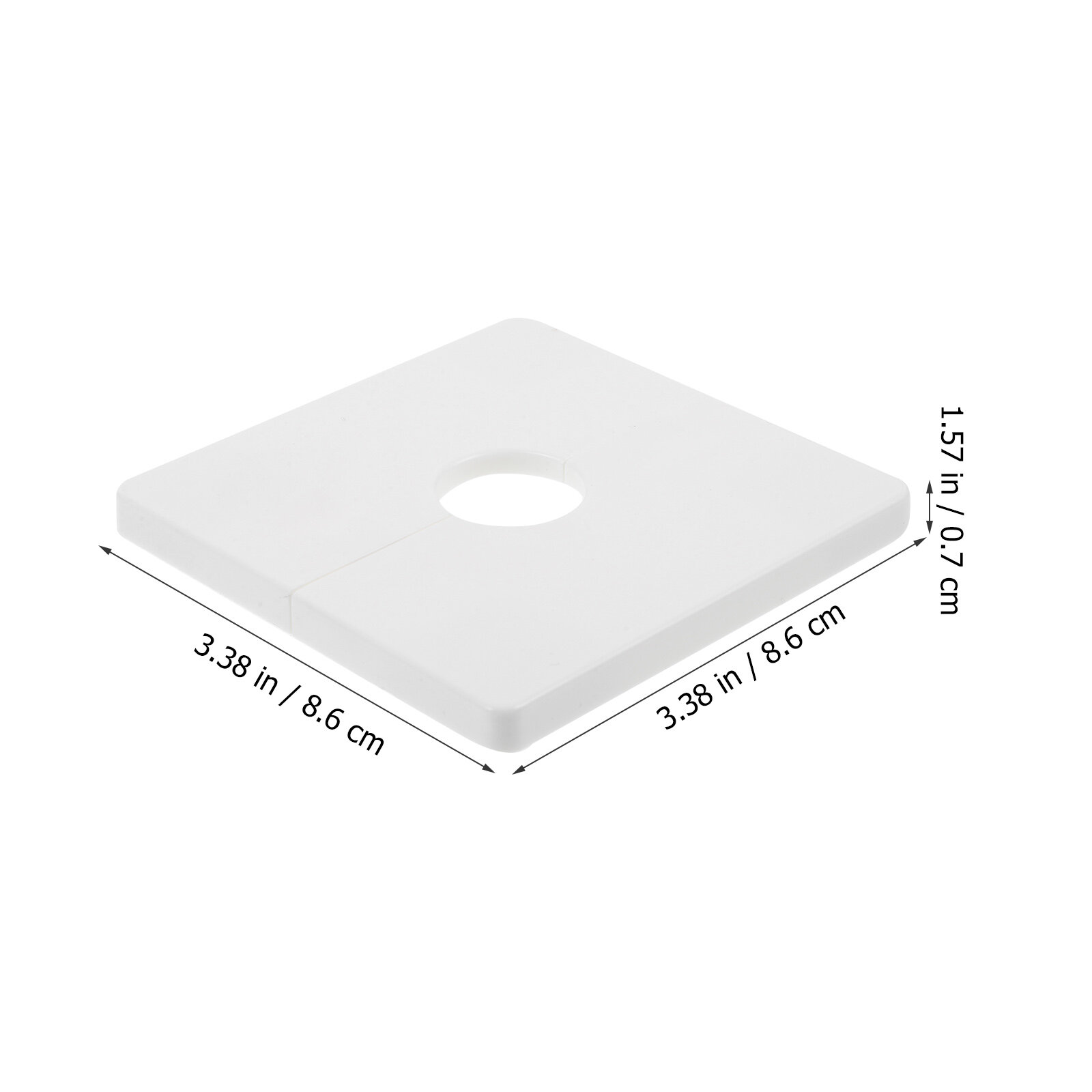 Пластиковая Панель Для Труб Белого Цвета Размером 8.60X8.60X0.70Cm Подходит Для Разных Отверстий И Вентиляции