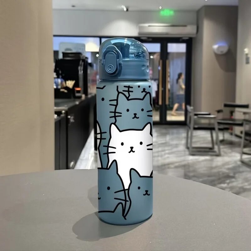 Портативная бутылка для воды с 3D-принтом котенка 780 мл Синий, Blue