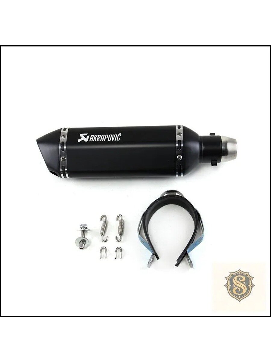 Глушитель на мотоцикл акрапович Akrapovic Gasoline длиной 370 мм