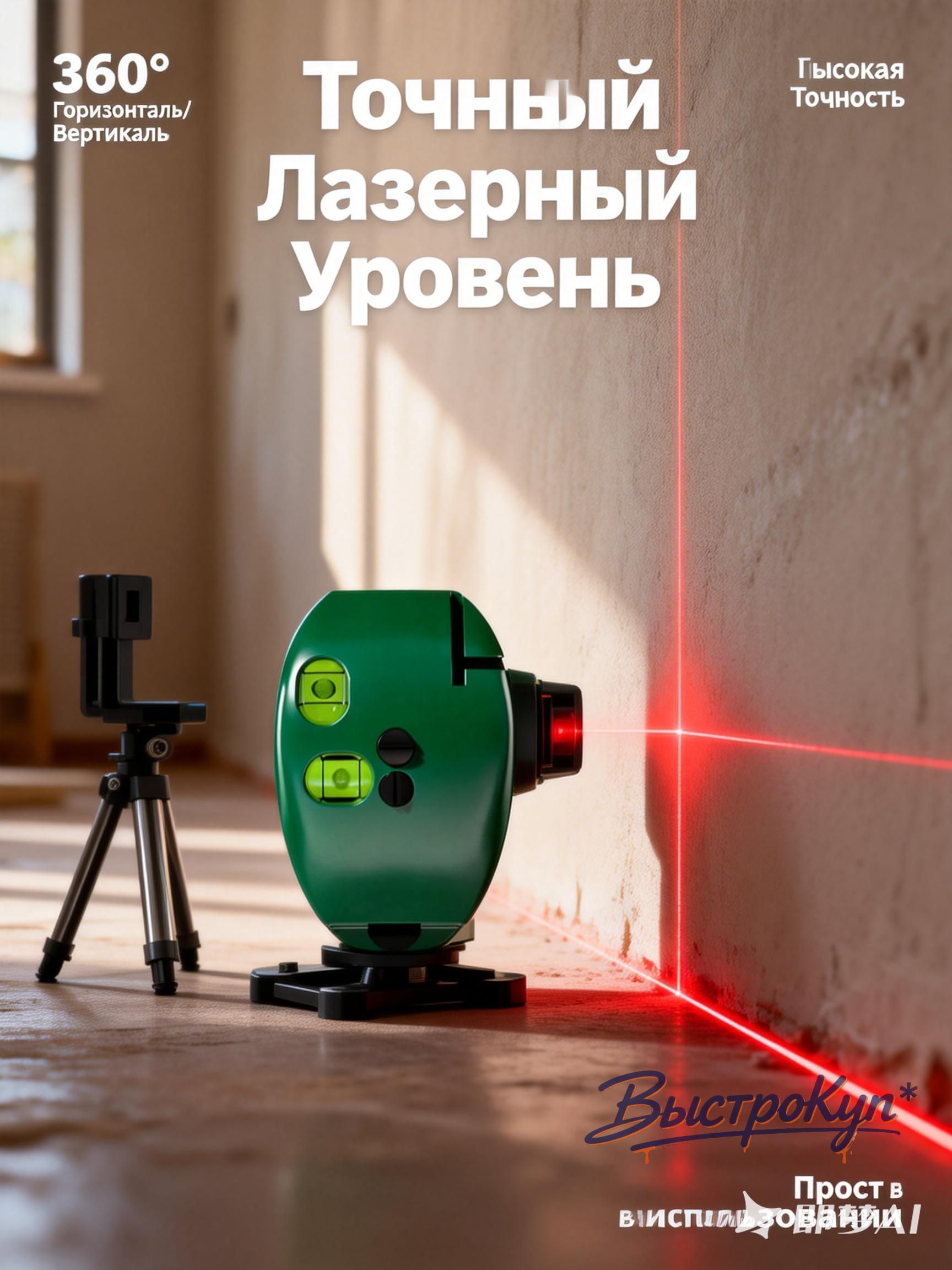 Лазерный уровень, нивелир Красныйлуч