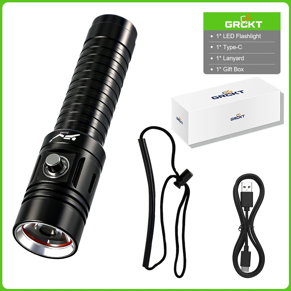 Подводный фонарь Dive Flashlight 13000LM IPX8 50М Gift Box Set