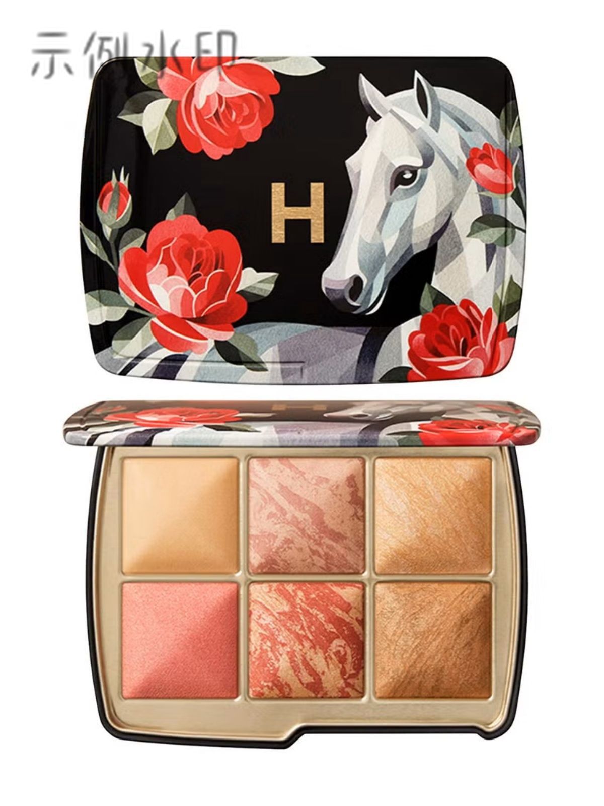 Палитра для лица Hourglass Ambient Lighting Palette 2025, румяна, хайлайтер, контурную - Horse