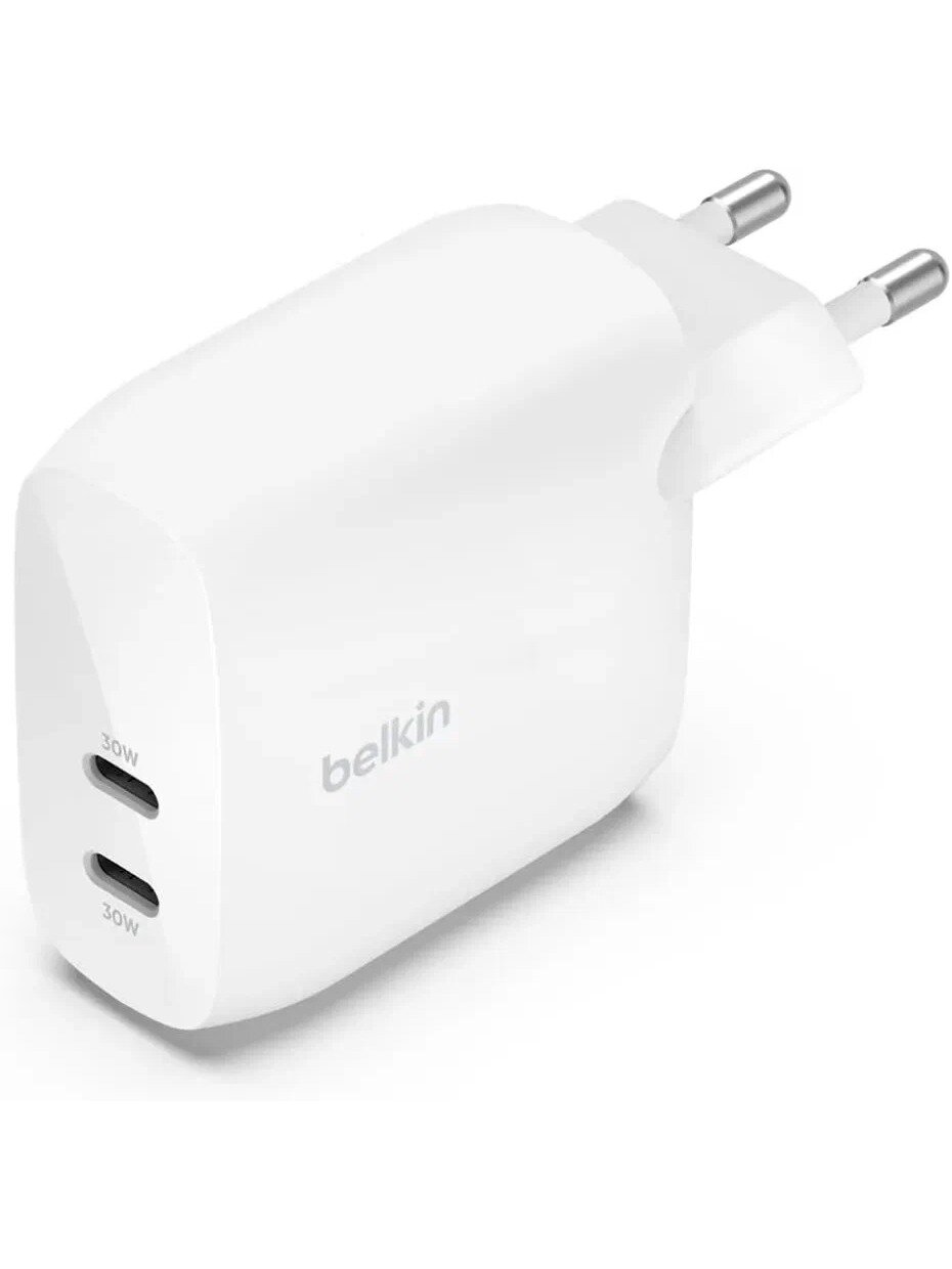 Сетевое зарядное устройство Belkin Dual Wall BoostCharger 2 USB-C, 60 Вт