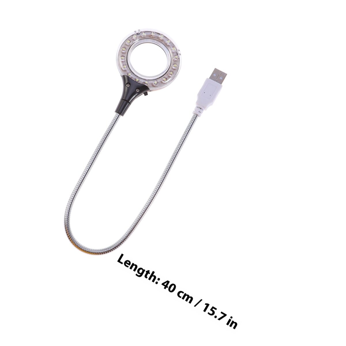 Гибкая USB Лампа С 18 LED Диодами Защита Глаз Портативная Ночная Лампа Для Чтения Размер 1 Цвет Черный