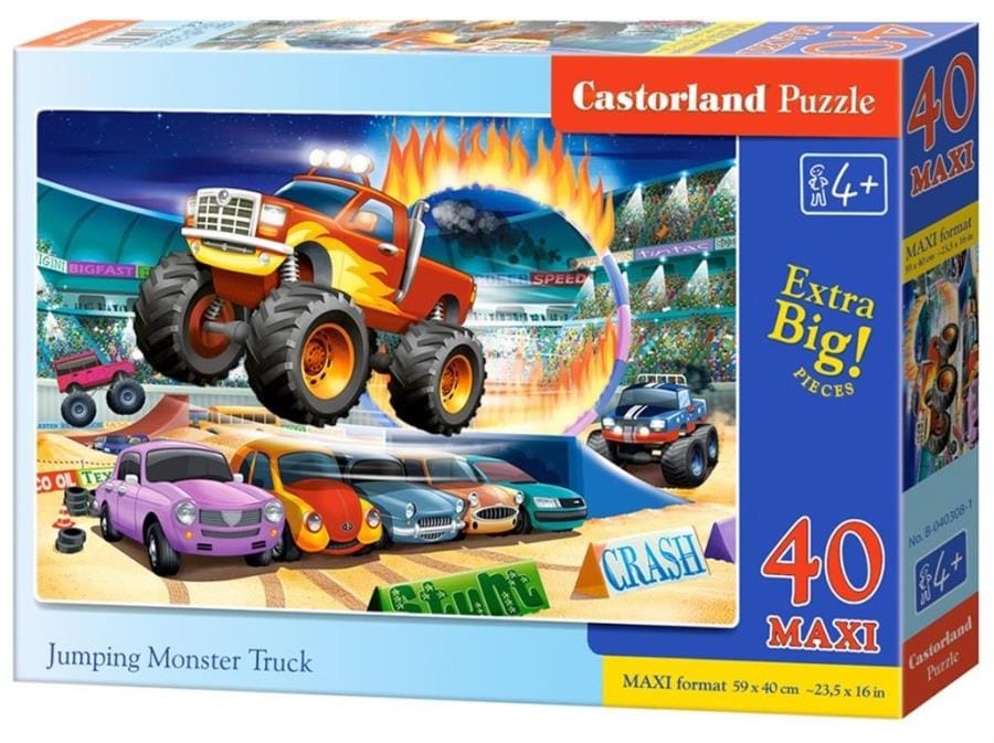 Пазл Castorland Прыгающий монстр-трак, 40 элементов, 32x23 см, для детей