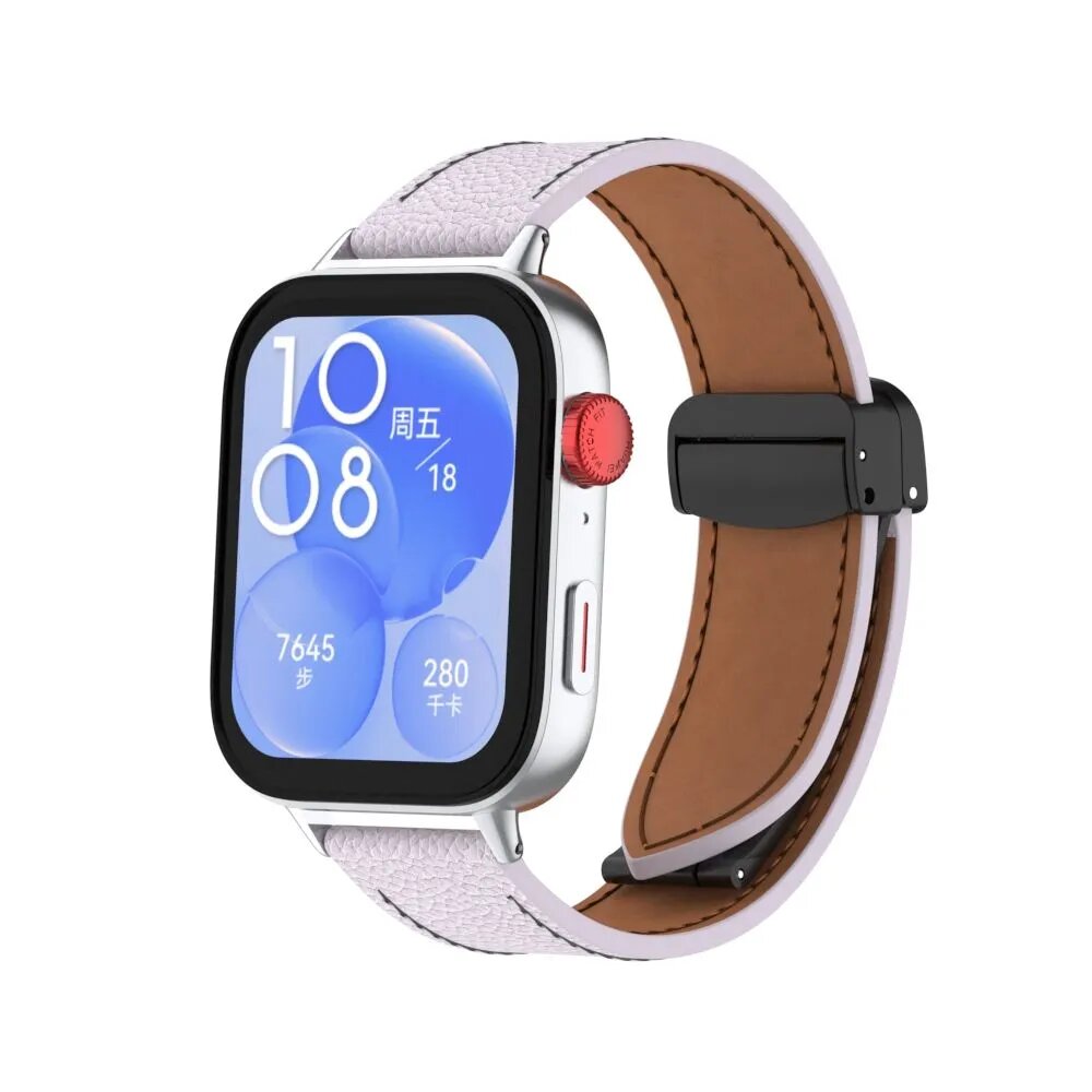 Узор личи Магнит Кожаный ремешок для Huawei Watch Fit 3
