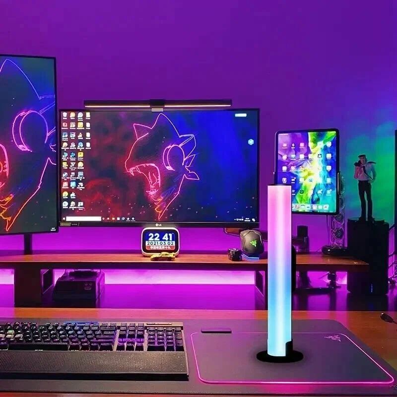 Светодиодная RGB Лампа 2шт. в комплекте, для зоны гейминга и подвестка рабочего места, управление со смартфона