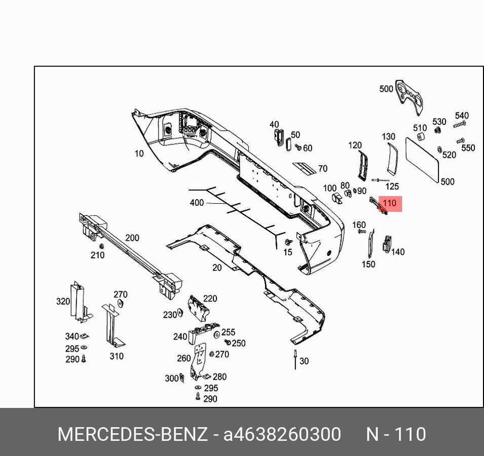 Светоотражатель org (Mercedes 4638260300)