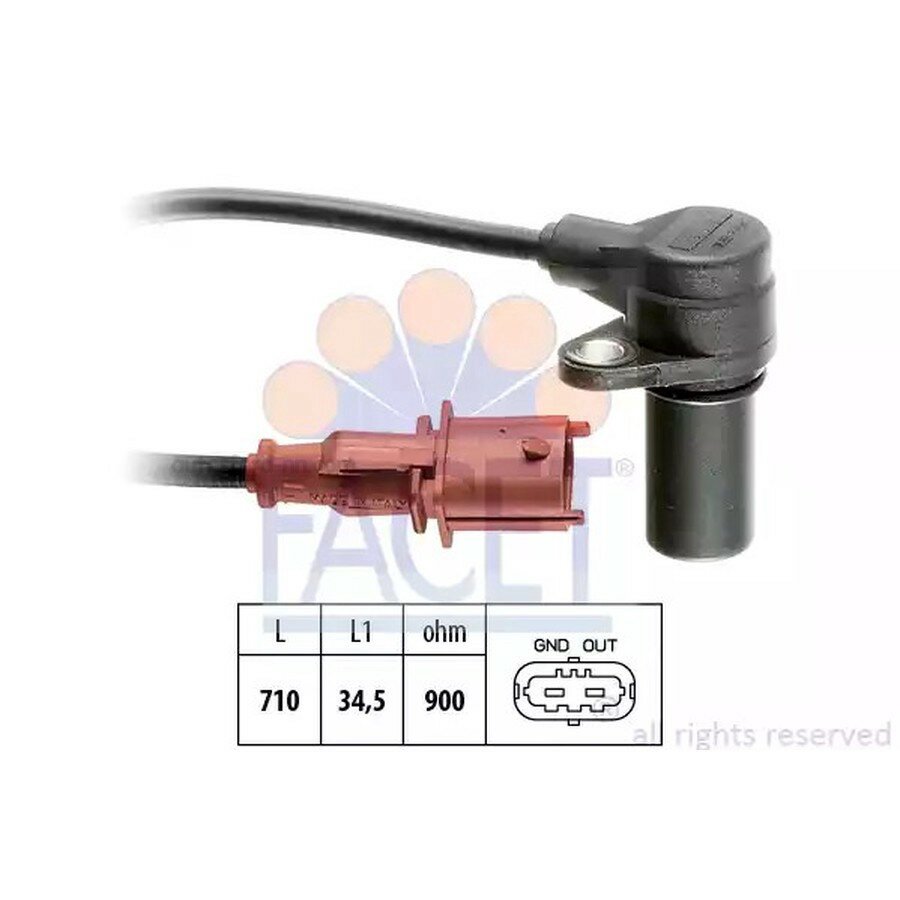 FACET 90170 Датчик положения коленвала ALFA ROMEO: 145 (930) 1.4 i.e. 16V T. S./1.6 i.e. 16V T. S./1.8 i.e. 16V/2.0 16V Quadrifoglio 94-01, 146 (930) 1.4 i.e. 16V T. S./1.6 i.e. 16V T. S./