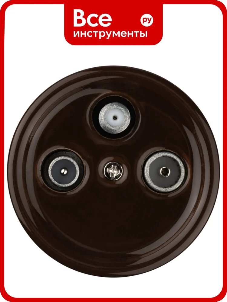 Оконечная розетка TV+R+ SAT TDM ELECTRIC коричневая «Болонь» SQ1820-0457