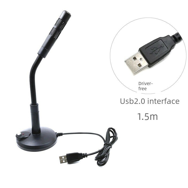 USB микрофон для ноутбуков и настольных компьютеров, внешний микрофон для записи голоса с поддержкой подключения без
