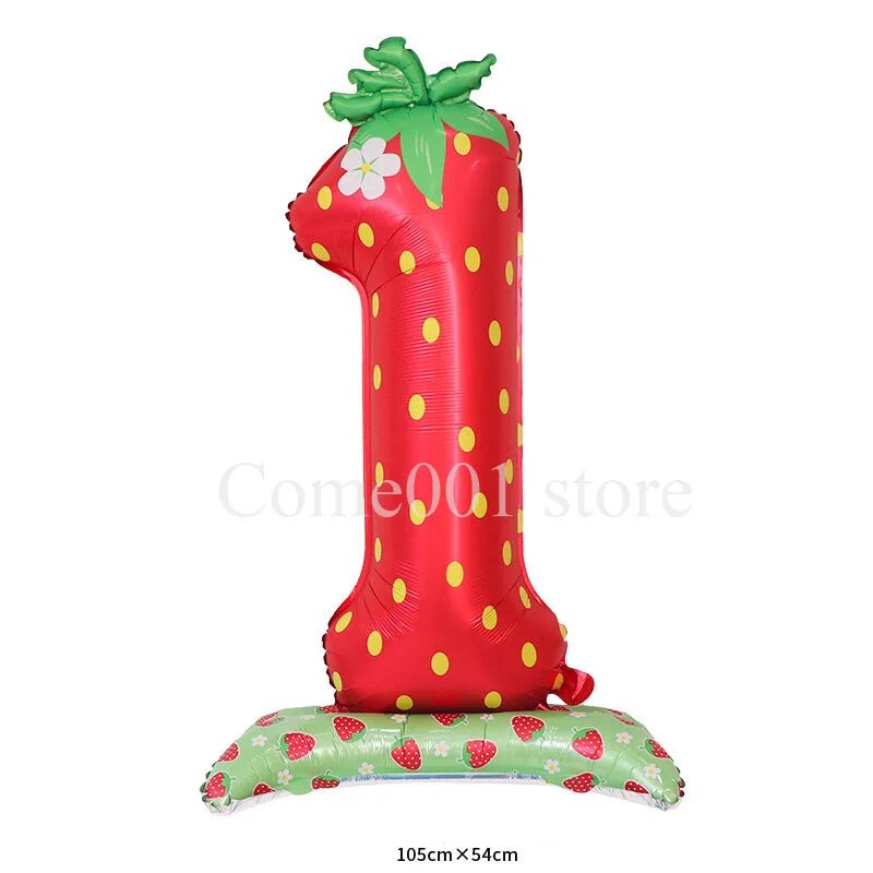 Красный шар цифра 1 Strawberry No.1 Red
