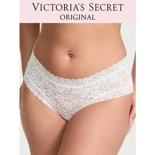 фото Трусы victoria's secret lace cheeky panty, размер s, молочный