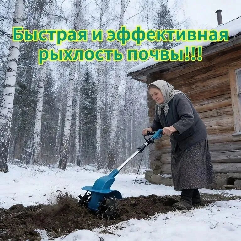 Электротяпка OKALEE синяя, вес 4 кг, для обработки почвы на дачном участке и в огороде — фото 1