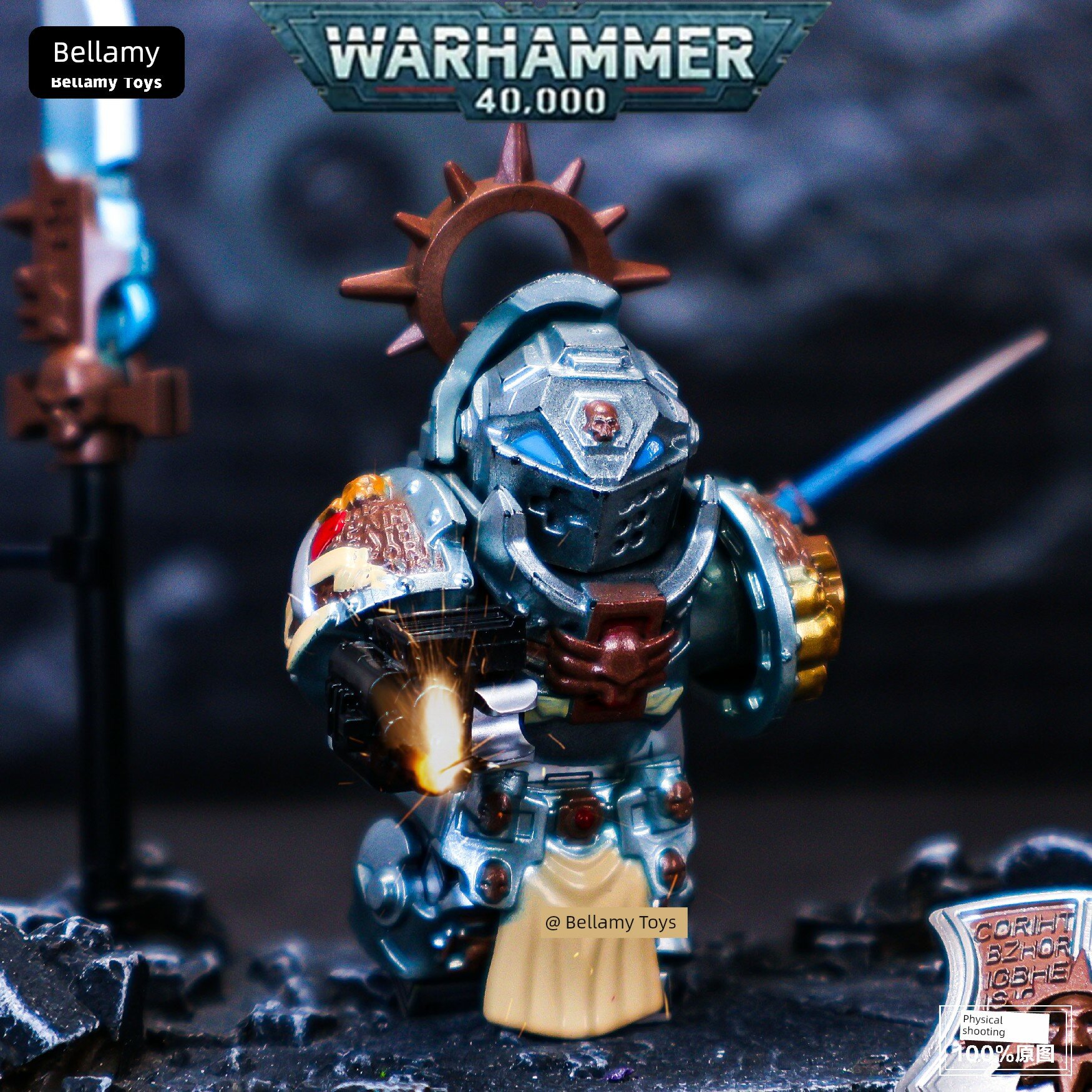 Warhammer 40k Серые Рыцари Набор из 3 Минифигурок - Лего Сборная Модель для 40,000