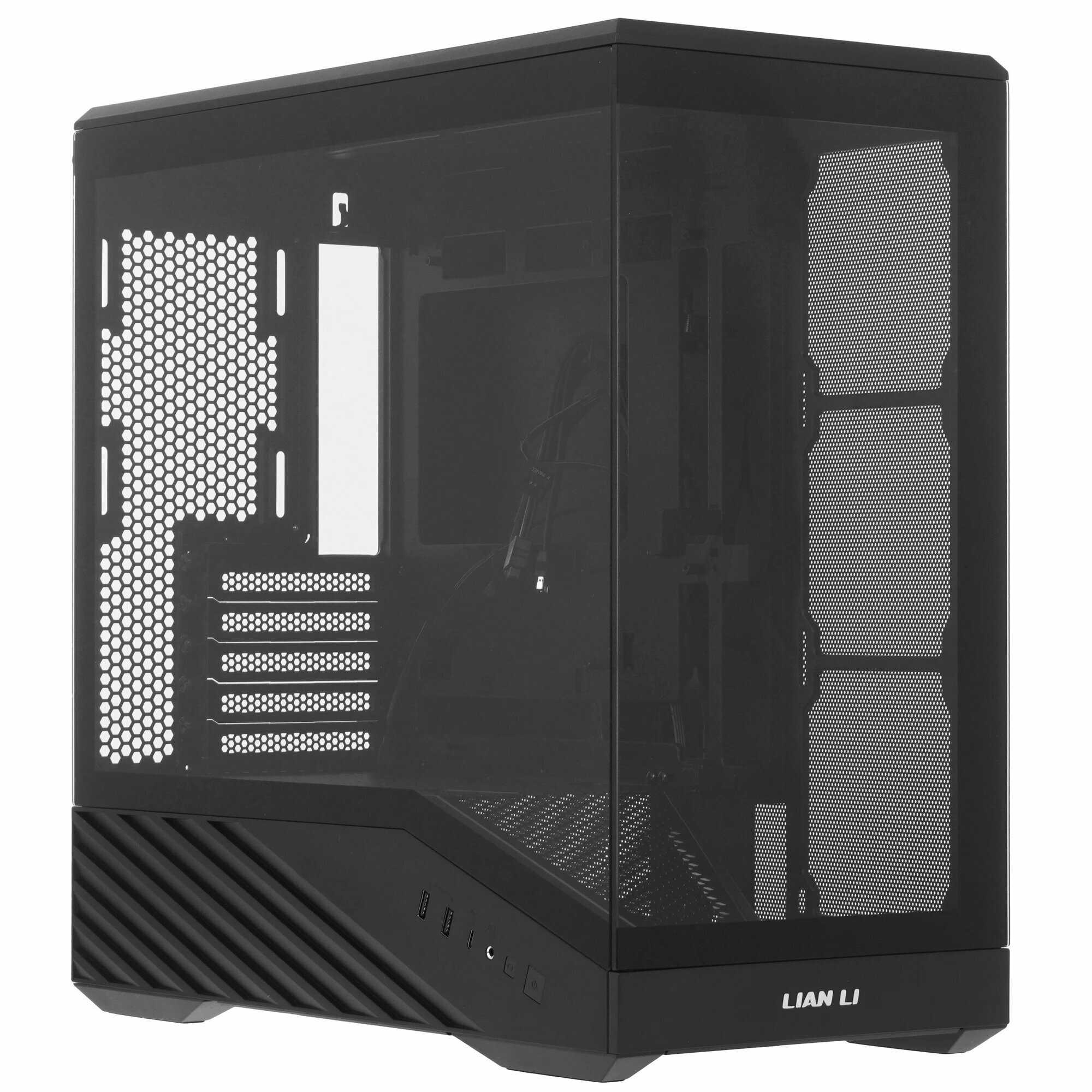 Корпус Mini-Tower Lian Li V100 Mini TG, Micro-ATX, черный (G99. V100MIX. R0)