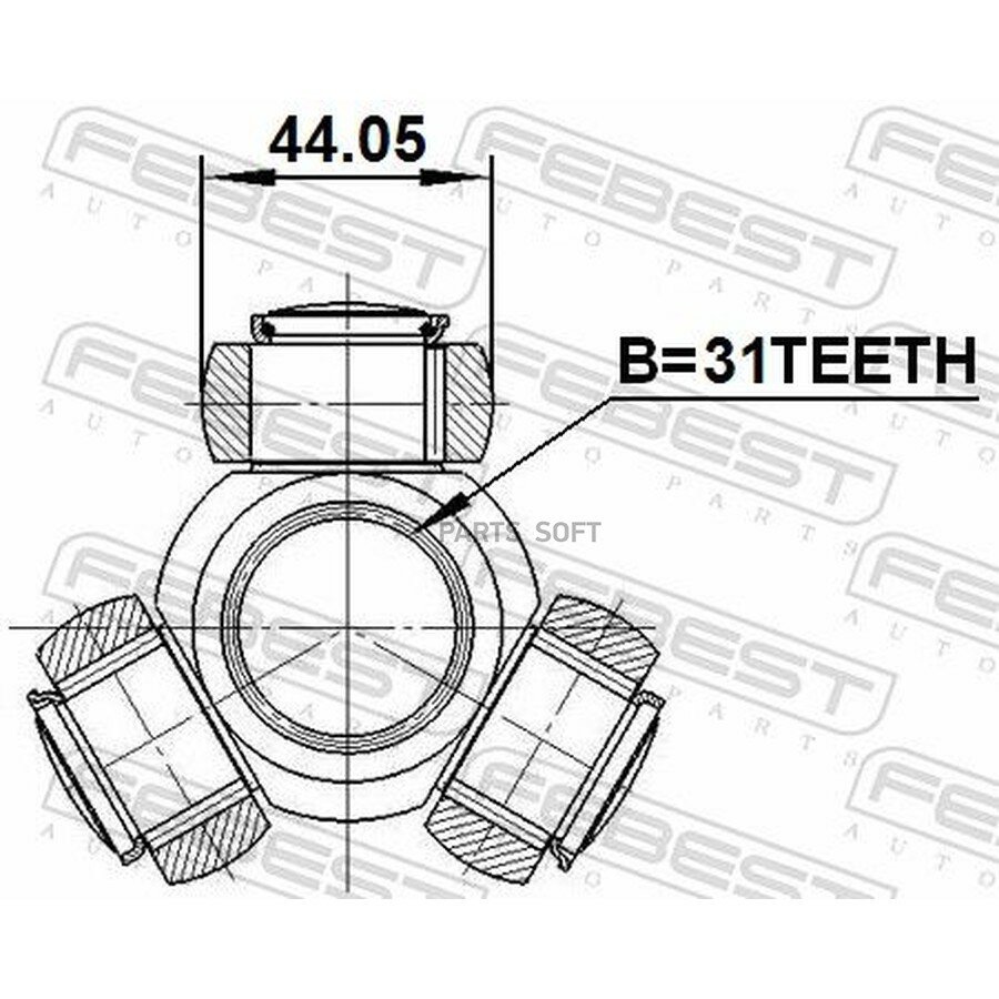 FEBEST 1016J300 трипоид 31X44.05 1016-J300