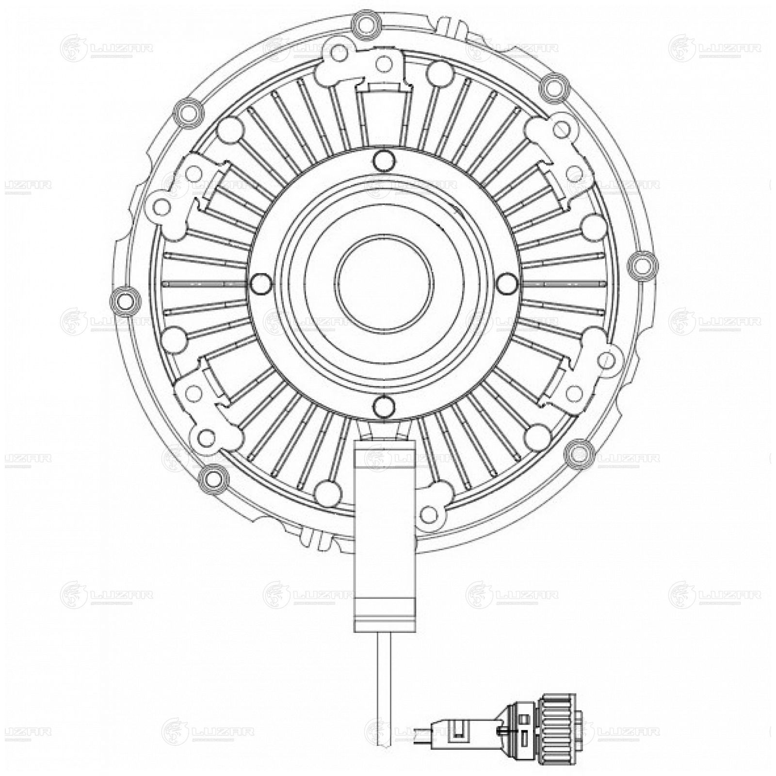 Вискомуфта, без крыльчатки для Рено Тракс T, C, K-series 2013- 12.8D oem 7423893103, 7482137095 арт LMC0913