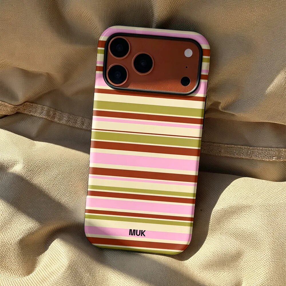 Чехол для телефона MUK Retro Horizontal Line для iPhone 18 17 17e 16e 16 iPhone17 Про, FLR-J1F449j3