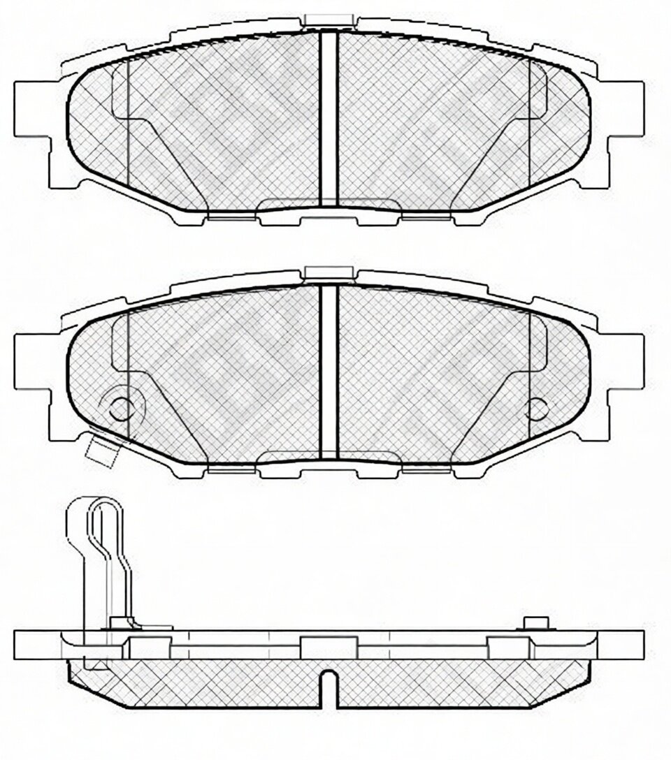 Колодки тормозные дисковые задние, комплект NiBK PN7501