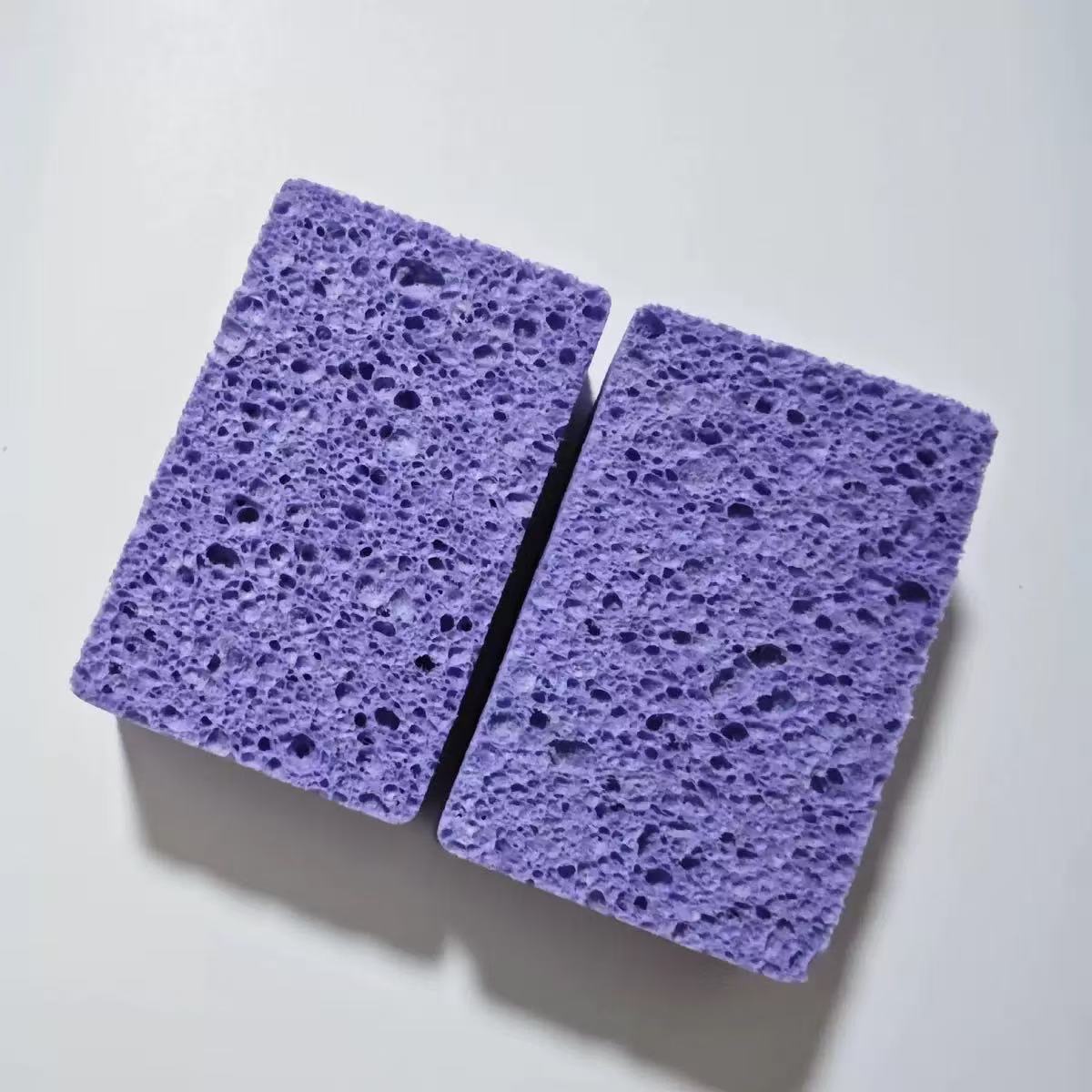 Губка для посуды Clam Jie, фиолетовая, утолщенная, 11 см x 7 см x 2.5см, 10 шт