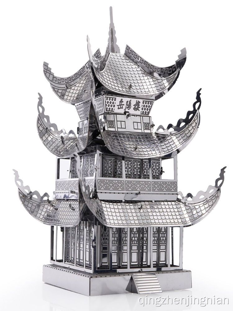 Юэянская башня 3D, металлическая сборная модель, китайская архитектура, 3 уровня, для подарка