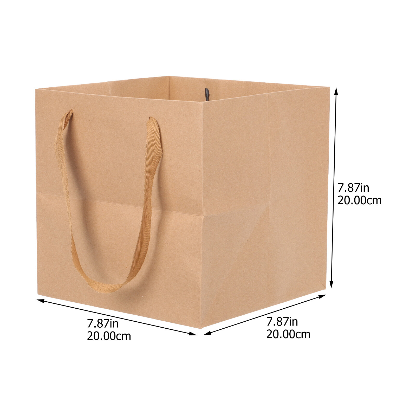 4 Штуки Бумажный Пакет С Ручками Для Выпечки И Хлеба Размер 20x20 Cm