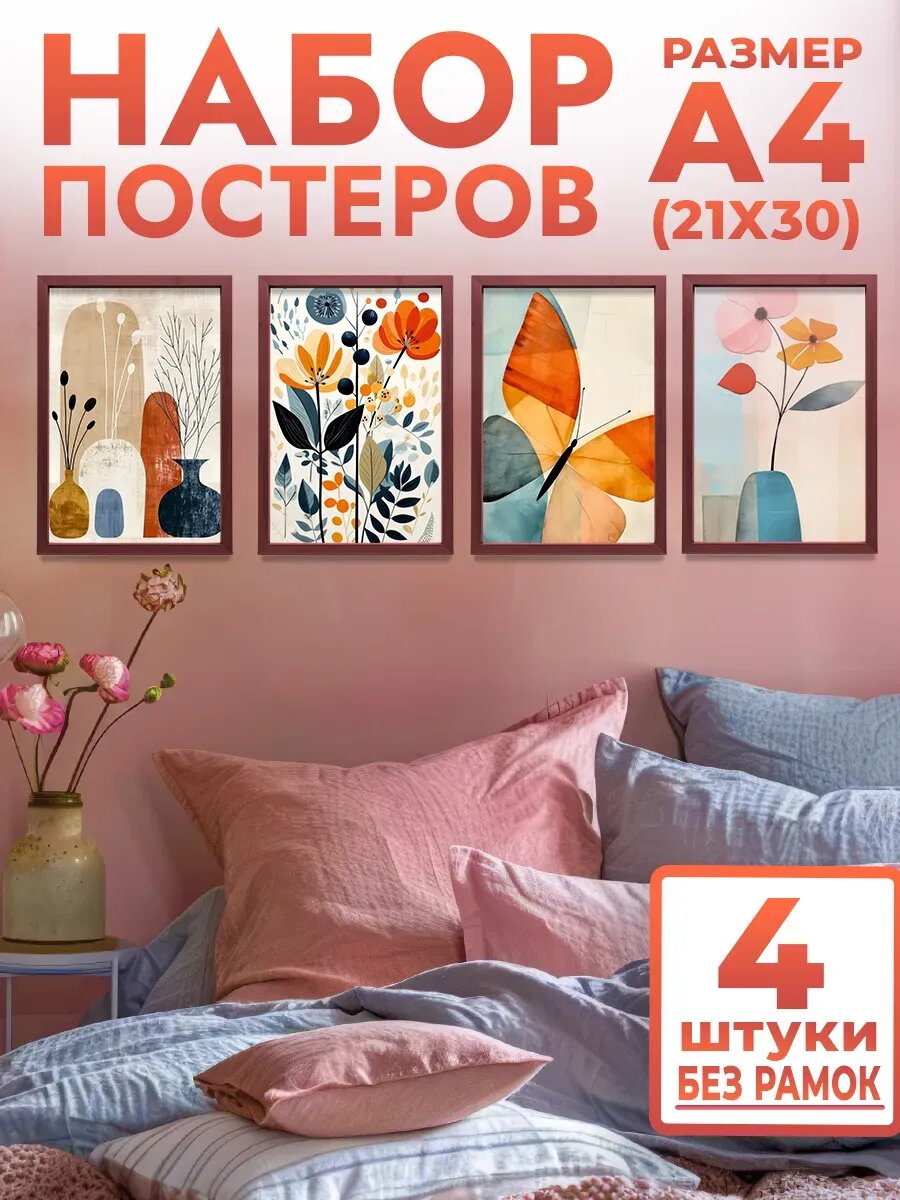 Постеры интерьерные А4 на стену