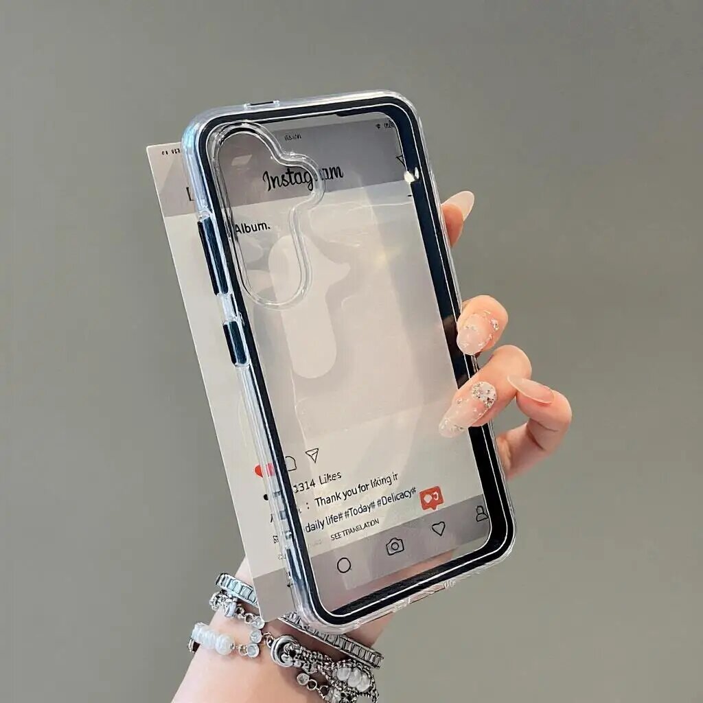 Черный силиконовый чехол для Samsung Galaxy S26