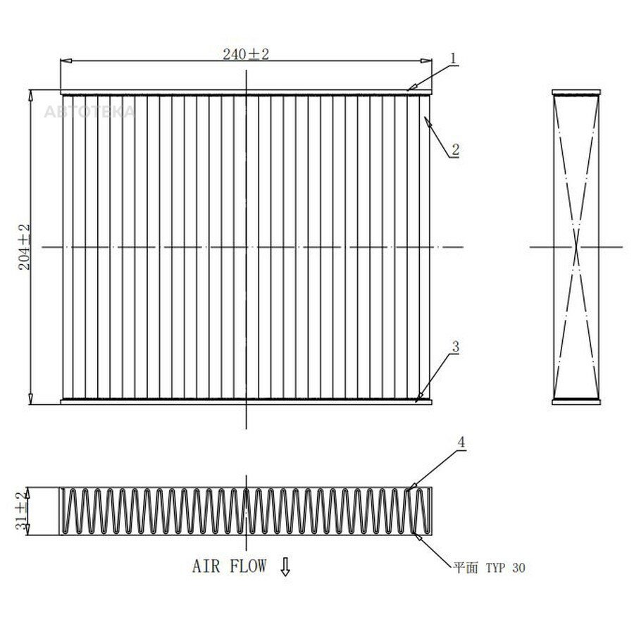 Фильтр салона Aito M5 (22-)/Seres M5 (23-) угольный CARVILLE RACING CRVC55283