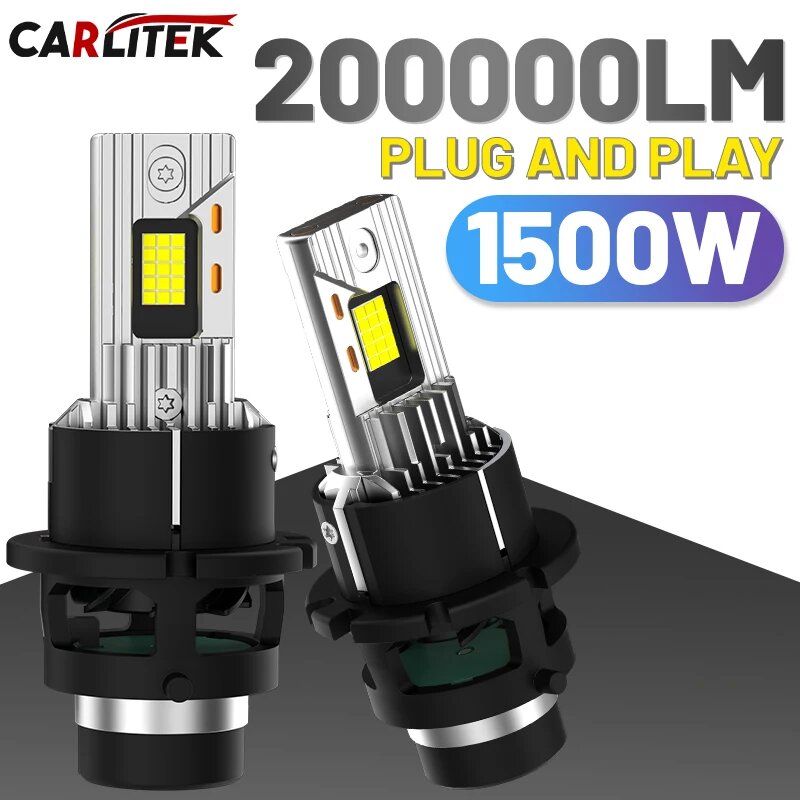 LED лампа D3S, 2 шт, аналог D1S/D3S/D1R/D3R, 1500W, CSP CANbus