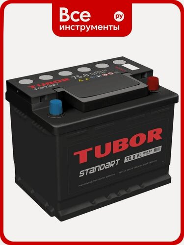 Изображение товара Аккумулятор TUBOR STANDART 6СТ-75.0 VL 4607008886177