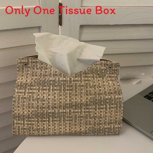 Tissue dispenser leather elegant style r, black