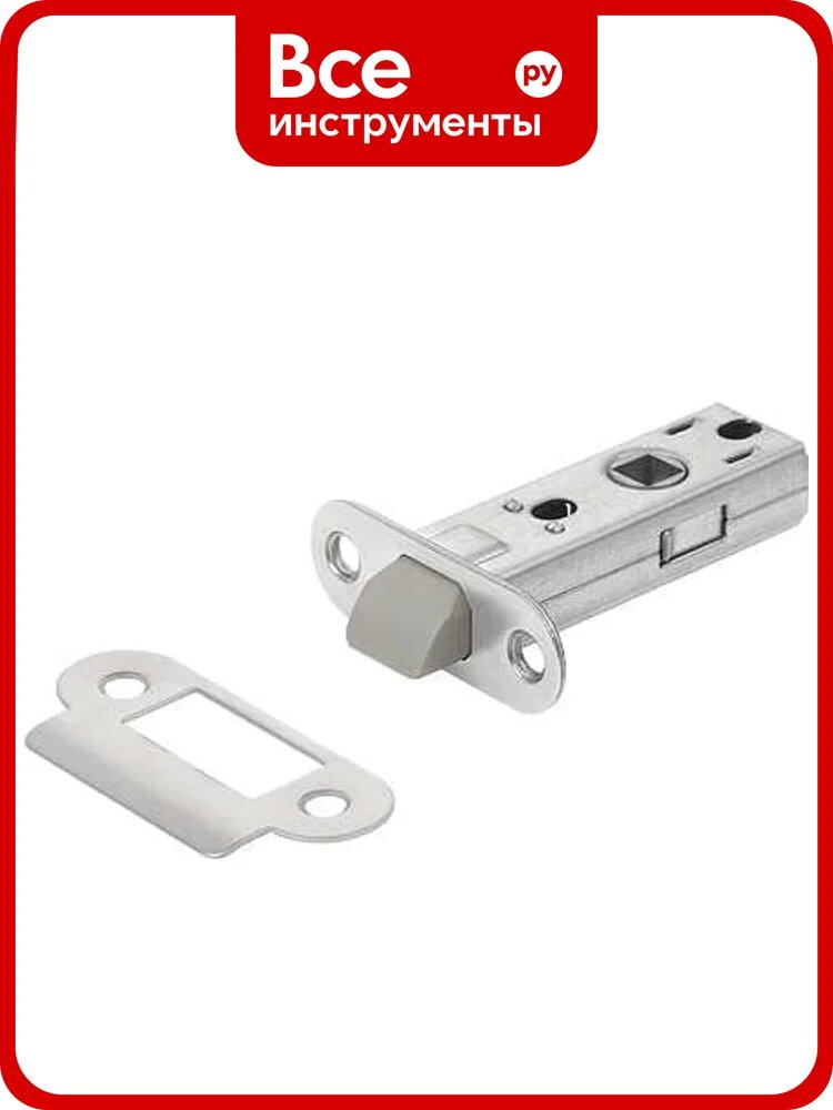 Защелка межкомнатная бесшумная с овальной планкой BUSSARE L6-45-R PLAST M.CHROME Матовый хром 940002023152