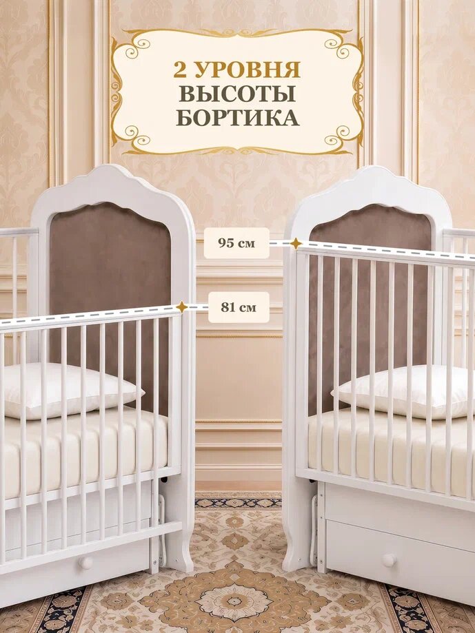 Детская кроватка Nuovita Fulgore swing поперечный маятник (Bianco/Белый) — фото 1
