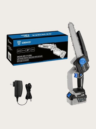 Изображение товара Пила цепная аккумуляторная Deko DKCHS 20V, 20В, 1x4.0Ач (063-4483-1)