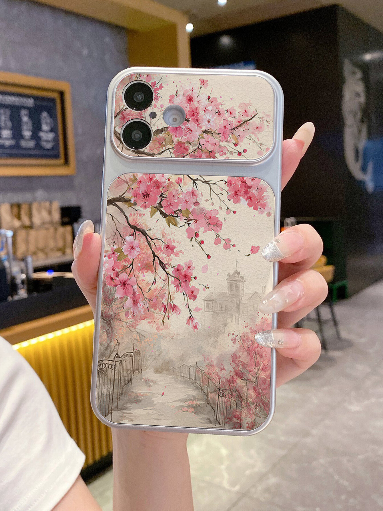 Чехол для iPhone 17(айфон 17) из двух частей из искусственной кожи, красивый горный цветок, мягкая обложка