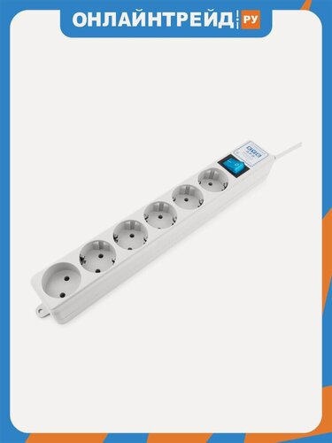 Изображение товара Сетевой фильтр Power Cube Powercube SPL(5+1)-16B-P 1.9м (6 розеток) белый (коробка)
