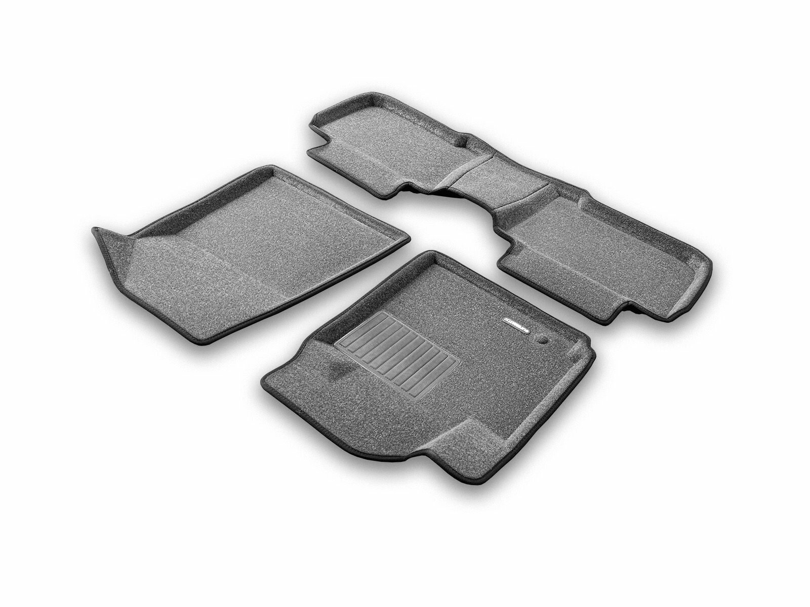 Коврики текстильные 3D Euromat для CHANGAN CS55 Plus, UNI-S (Чанган 55 плюс, ЮНИ-С) полиуретановый подпятник, темносерые